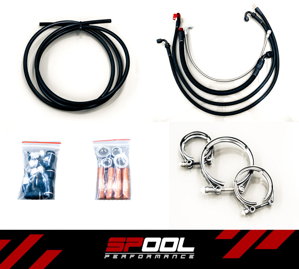 Spool BMW B58 Gen 1 billet-manifold top-mount turbo kit gallery image