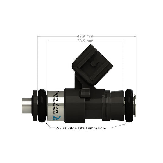Injector Dynamics ID1050-XDS 34mm 14/14 Injectors – Set of 6 - image 2