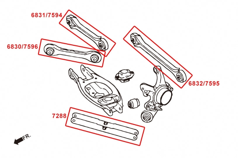 Hardrace Rear Camber Kit – BMW E81, E82, E87, E88, E90, E91, E92, E93 (7594)