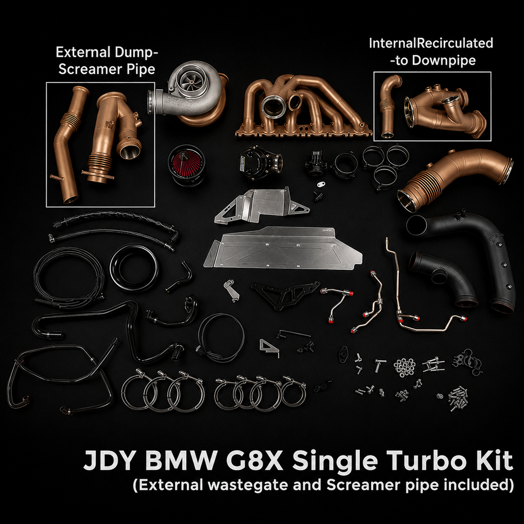JDY BMW G8X S58 RHD 1000+ HP Top-Mount Single Turbo Kit with Catch Can