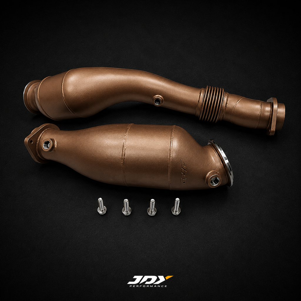 JDY BMW G8X S58 4-Inch Ceramic-Coated Downpipes
