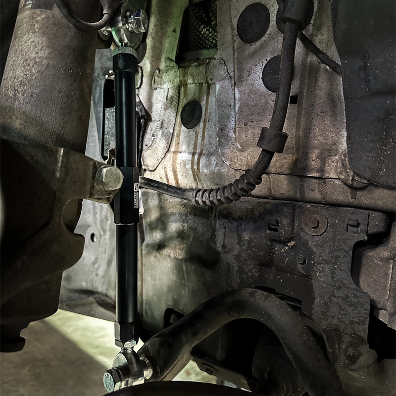 Suspension Secrets Adjustable Front Drop Links / End Links - BMW E90 / E92 M3 – original Suspension Secrets installed front drop-link fitment view one