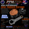 PPM RacingBMW S58B30 G8X Forged Piston and I-Beam Connecting Rod Kit