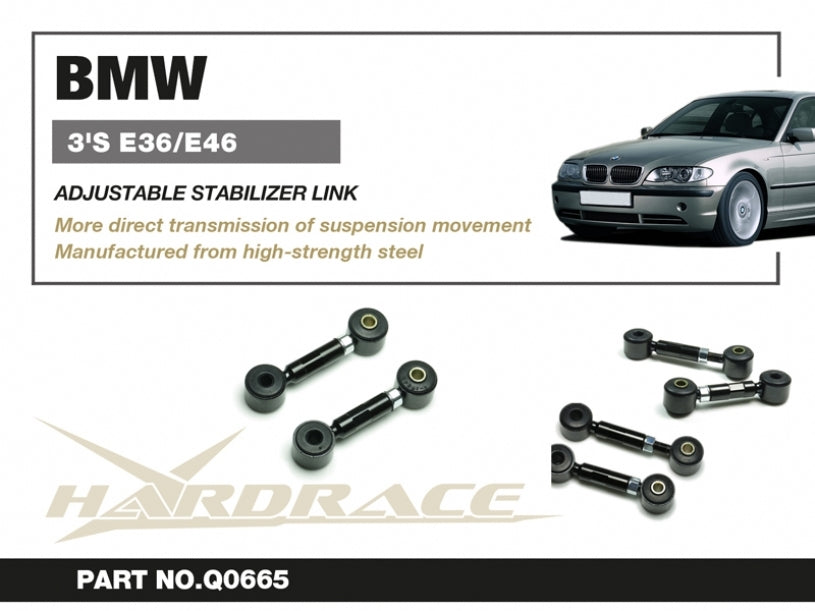 Hardrace Adjustable Sway Bar End Links – BMW 330i E46 (2001–2005) / BMW 3 Series E46 (Q0665)