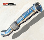 Spool BMW B58 stainless-steel race downpipe detail