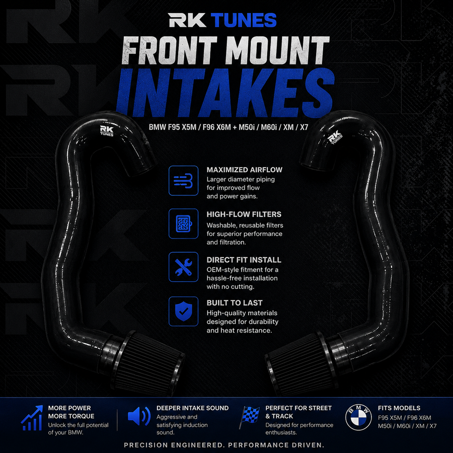 RK-Tunes Front Mount Intakes – BMW X5M, X6M, M50i, M60i, XM & X7