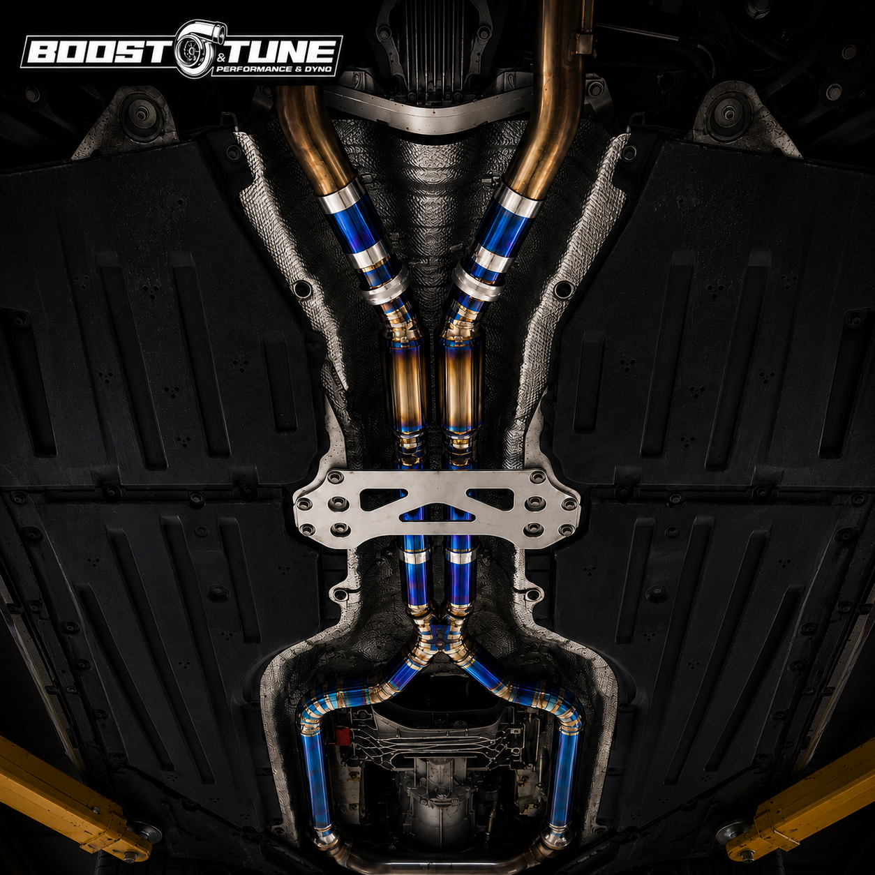 BTS Titanium Dual Uneven-Length Midpipe