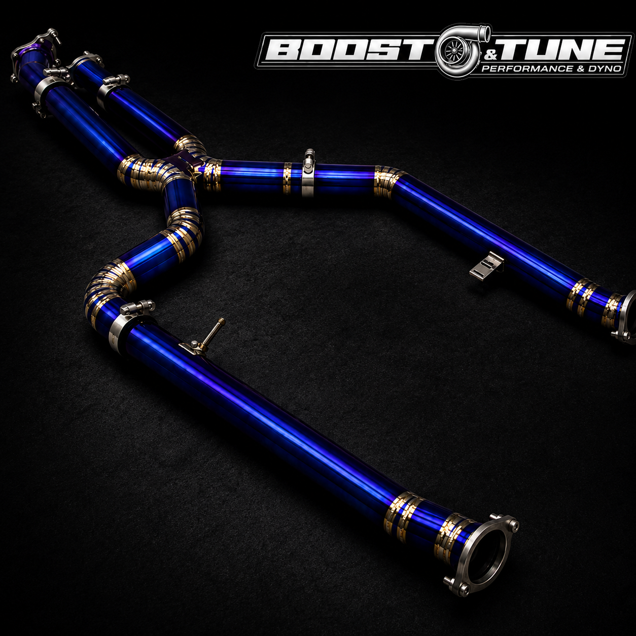 BTS Titanium Dual Uneven-Length Midpipe